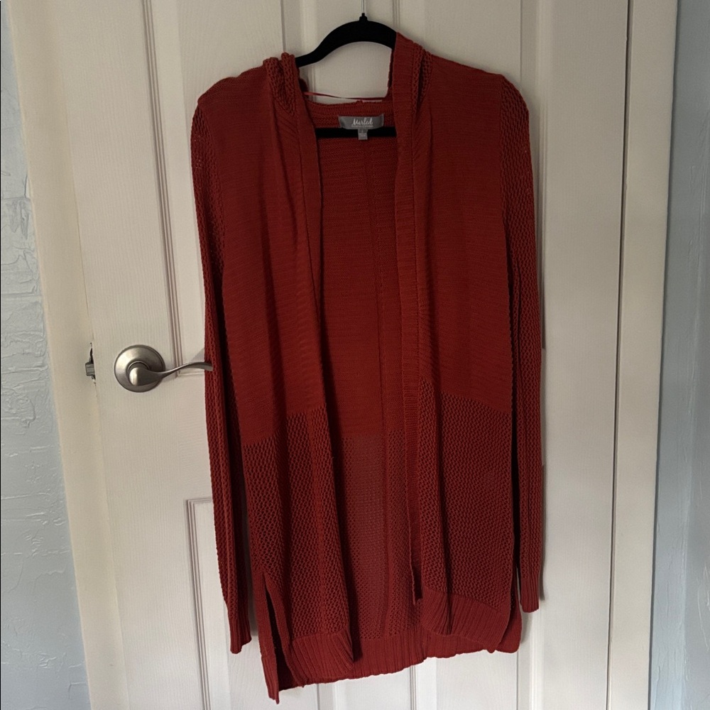 Rust Open Front Cardigan